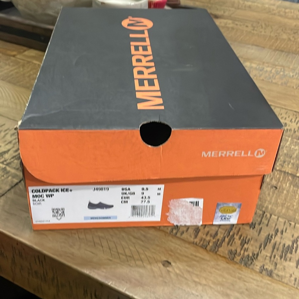 Merrell black mens shoes coldpack ice+ mocha wp